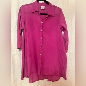 CMK Fuchsia Button-Down Shirt for Women